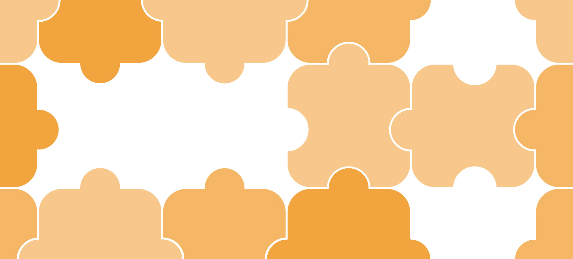 Interlocking puzzle pieces showing how empowering support employees reduces customer support ticket volume over time