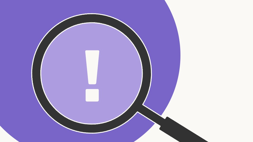 Magnifying glass with an alert symbol illustrating how to investigate the root causes of high customer support ticket volume